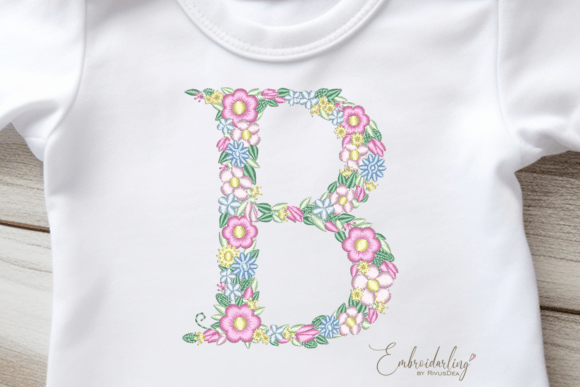 Review: Floral Letter B Machine Embroidery Design