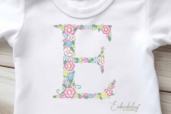 Review: Floral Letter E Machine Embroidery Design