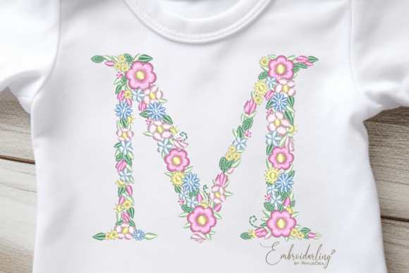 Review: Floral Letter M Machine Embroidery for Holidays