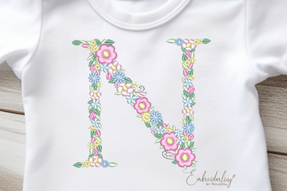 Review: Floral Letter N Machine Embroidery for Craft Fairs