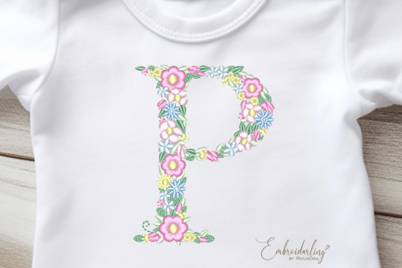 Review: Floral Letter P Machine Embroidery