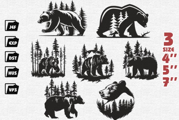 Review: Set of 7 Bears Embroidery Designs for Holiday Sales