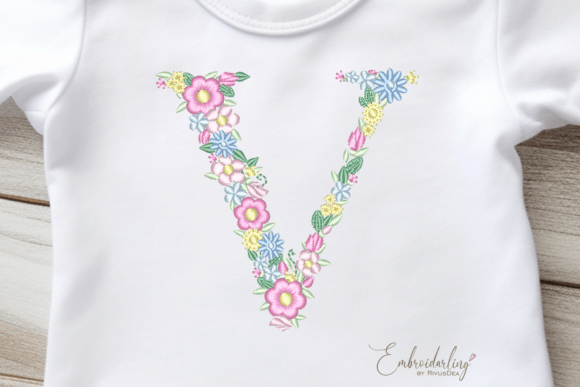 Reviewing Floral Letter V Machine Embroidery