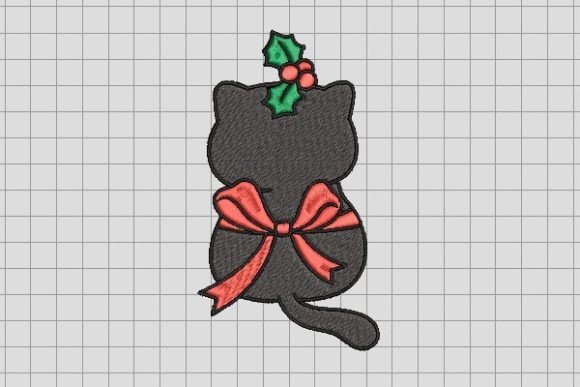 Reviewing the Christmas Black Cat with Bow Design